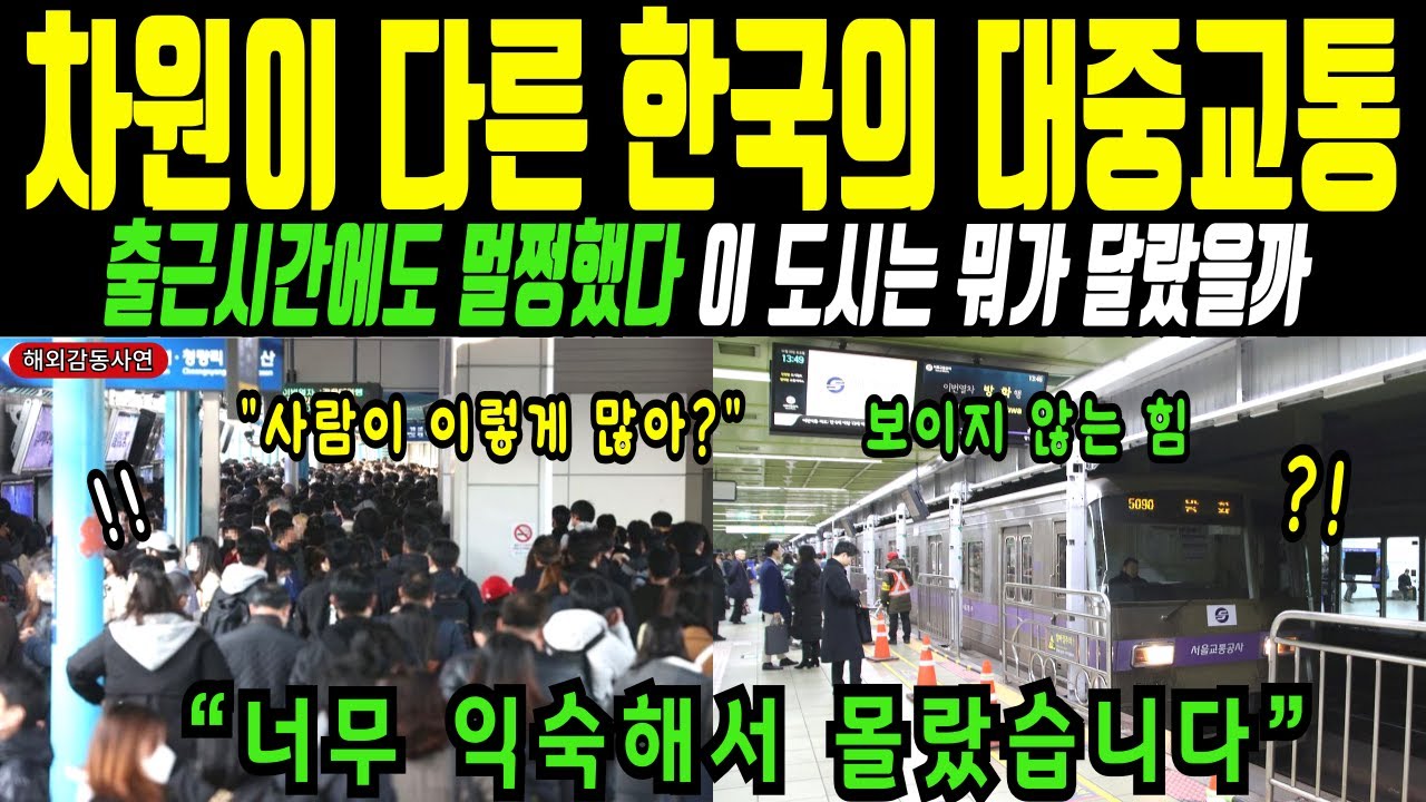 [해외감동사연] 한국의 대중교통은 어떻게 유럽을 2배 차이로 압도했나