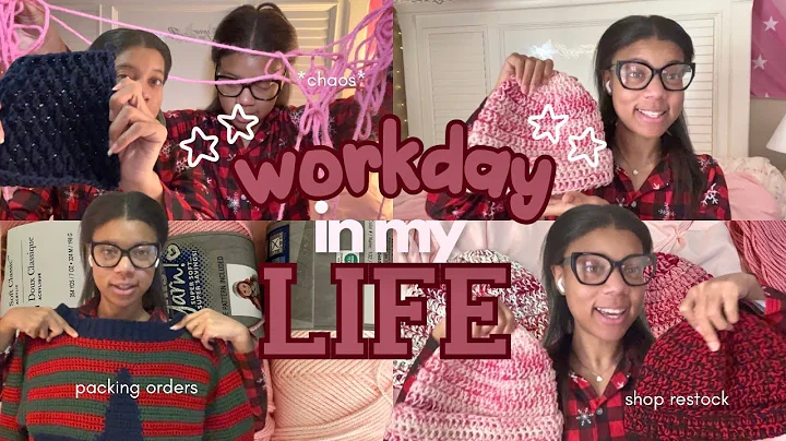 a crochet workday vlog ♡ (packing orders, restocking, xmas gifts, etc.) VLOGMAS DAY 12