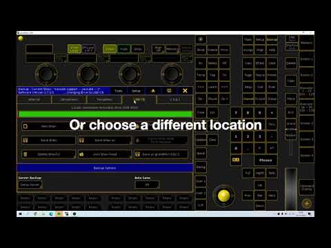 MA lighting tutorials (MA2)- Save show file - #2