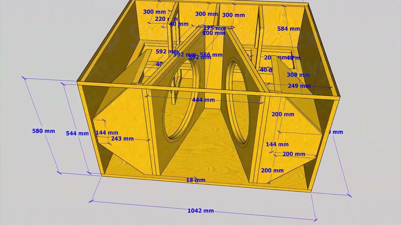 Dual 18 inch Long Throw Horn Loaded Professional Audio Subwoofer
