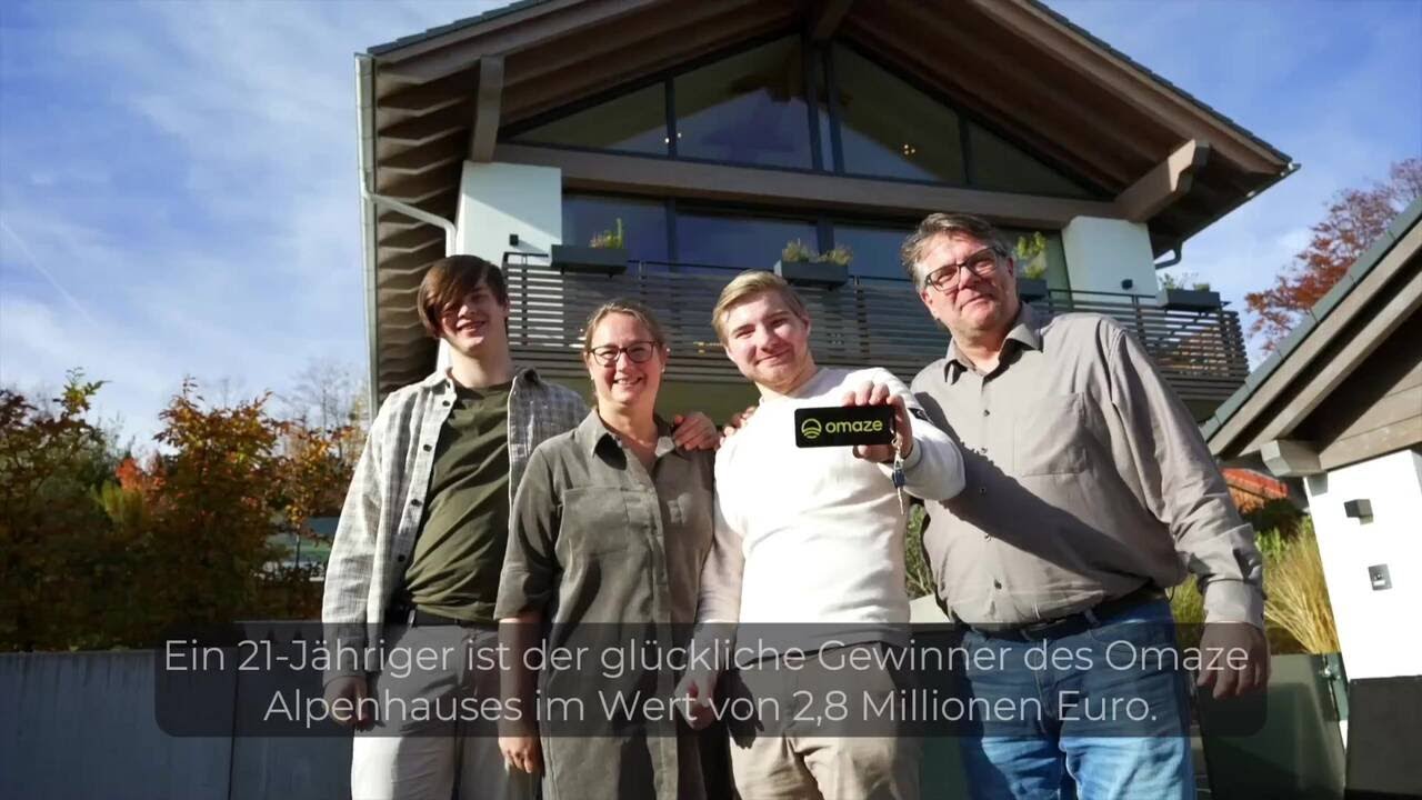 Jonas Groth gewinnt 2.8 Mio. Euro Haus bei Omaze