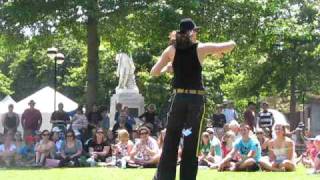 Chris Cross Contortionist and Escapologist at World Busking Festival Part 1