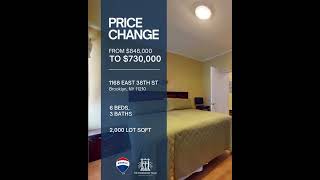 PRICE DROP in Brooklyn NY | 6 Bedroom Multi Family Home Now $730K | East Flatbush Real Estate