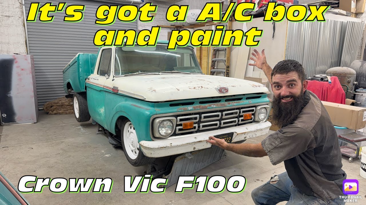 It’s got heat and A/C box ,Major paint progress! Crown Vic swap f100