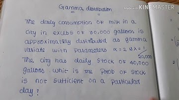 Gamma distribution example in Tamil