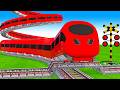 【踏切アニメ】複雑な電車 5 Trains Climbing Pynamid 2025i 🚦 Fumikiri 3D Railroad Crossing Animation #1 #1million