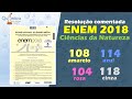 Resolução ENEM 2018 Ciências da Natureza amarela 108 azul 114 rosa 104 cinza 118