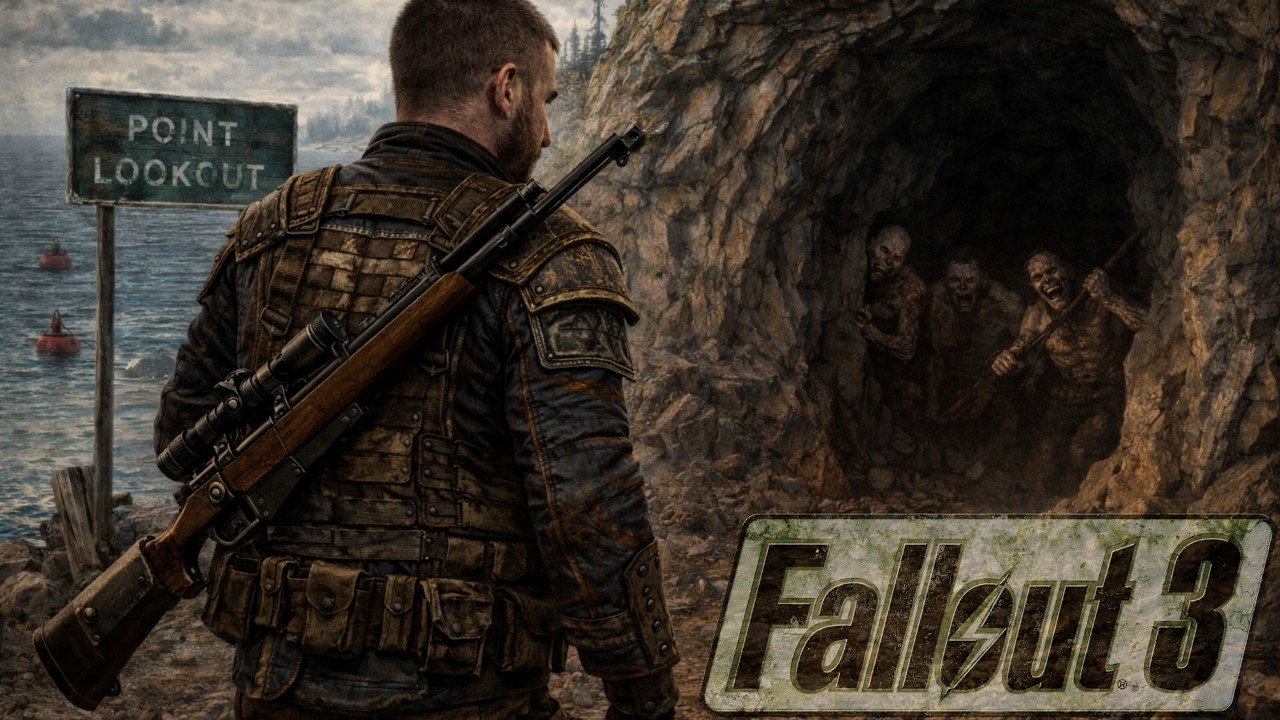 Fallout 3. Game of the year edition. Идем в грот и ищем лампочку для маяка в Пойнт Лукаут.