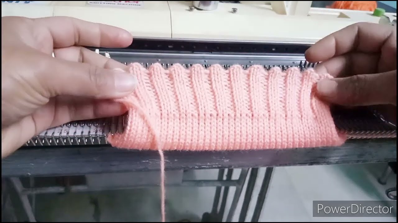 Single border design in knitting machine #2(निटिंग मशीन में सिंगल बोडर डिजाइन #2)