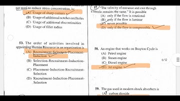 KMC Mechanical Answer key MSC SAE (25/05/23)