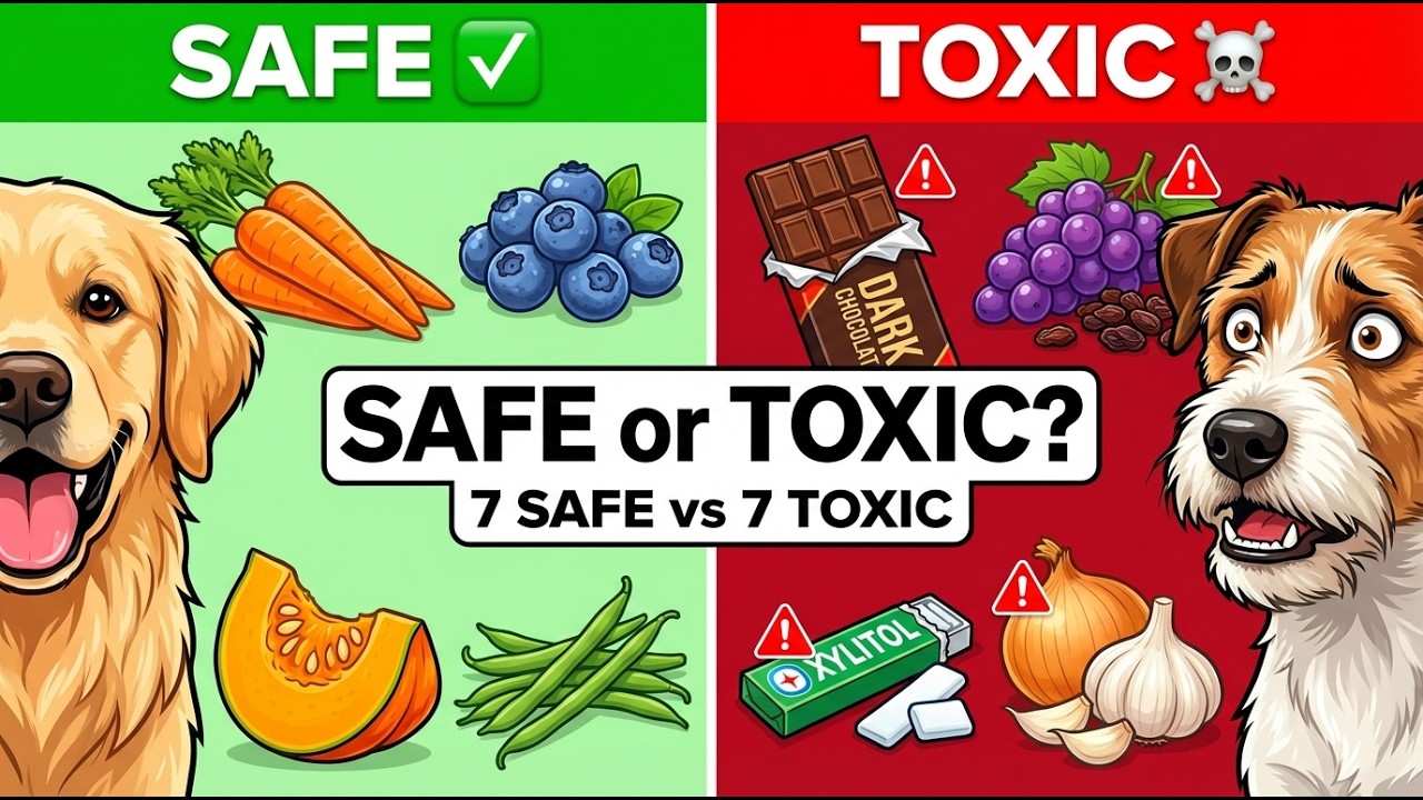 7 Safe Foods & 7 Toxic Foods for Dogs (Kitchen Check)