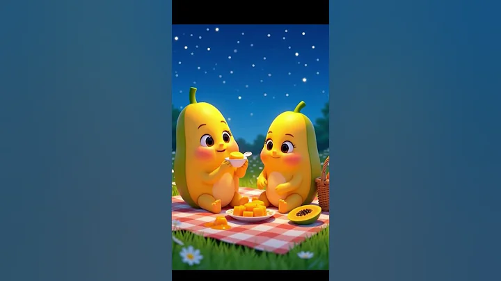 Fruit Baby Eats Papaya 🧡 Cute & Relaxing ASMR