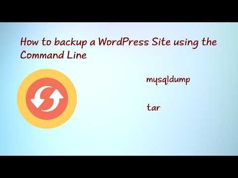 How to Backup a WordPress Site using the Command Line