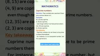 maths coprime numbers