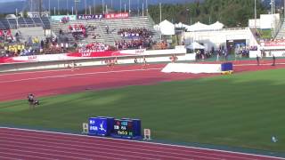 20161010いわて国体陸上男子4x100mリレー準決勝1組