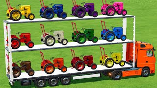 MINI TRACTOR OF COLORS & TRIPLE LOADER LOADING IN FS22 | FARMING SIMULATOR 22 |