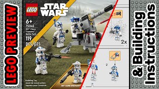 PREVIEW: 75345, LEGO Star Wars, 501st Clone Troopers Battle Pack & Building Instructions! LEGO 2023