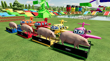 COLOURS OF AIRPLANE TRANSPORTING PIGS IN TRUCKS IN FARMING SIMULATOR22 I