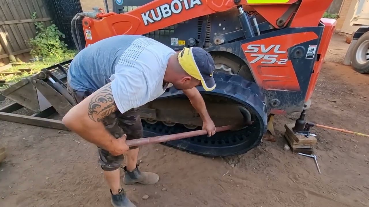 How to change rubber tracks on a kubota svl 75-2