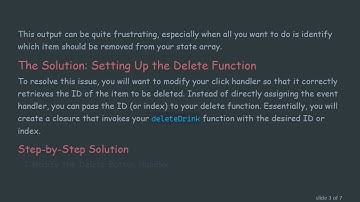 How to Delete Items from an Array in React Using Unique IDs