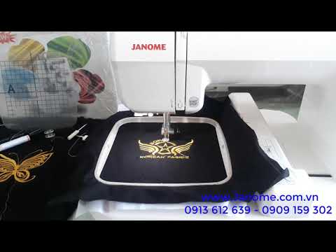 HƯỚNG DẴN SỬ DỤNG MÁY THÊU VI TÍNH JANOME MC200E THÊU LOGO, THÊU TÊN, HOA VĂN