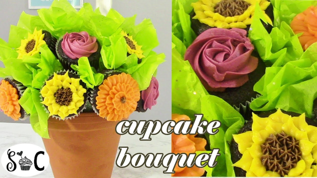 How to make a CUPCAKE BOUQUET | Sweetwater Cakes - YouTube
