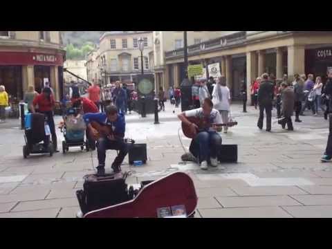 Street Music Guitar Duo playing Insomnia