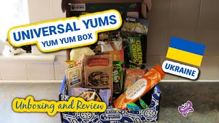 Ukraine UNIVERSAL YUMS Subscription Box Unboxing & Taste Test | March 2024 YumYum Box