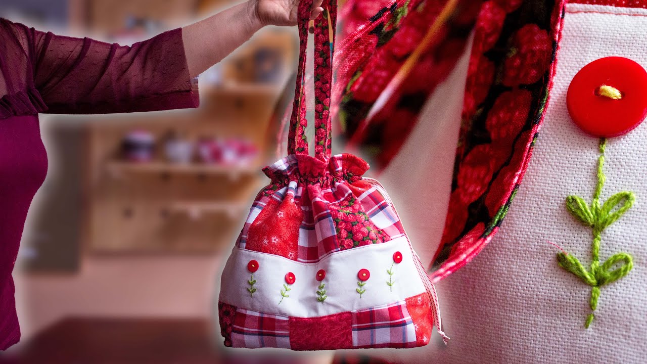 BOLSO DE RETAZOS, fácil de hacer: Para ti, para regalar o para vender. Paso a paso con Luzkita