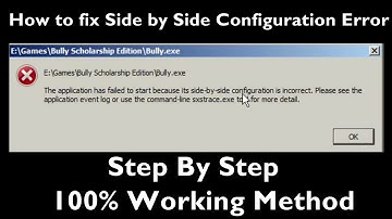 How to fix Side by Side Configuration Error Step by Step |Easiest Method| (100% working)