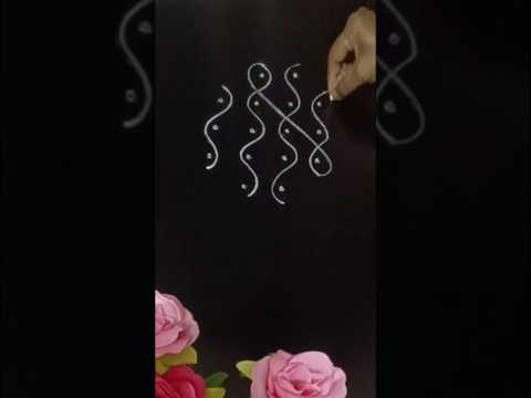 5*2*3 dots small beginners rangoli designs #easyrangoli#muggulu#kolam#shortsfeed#youtube