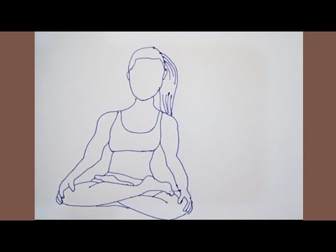 Yoga The Girl Is Sitting In The Navasana Pose Contour Drawing Of A Girl Who  Goes In For Sports Stock Illustration - Download Image Now - iStock