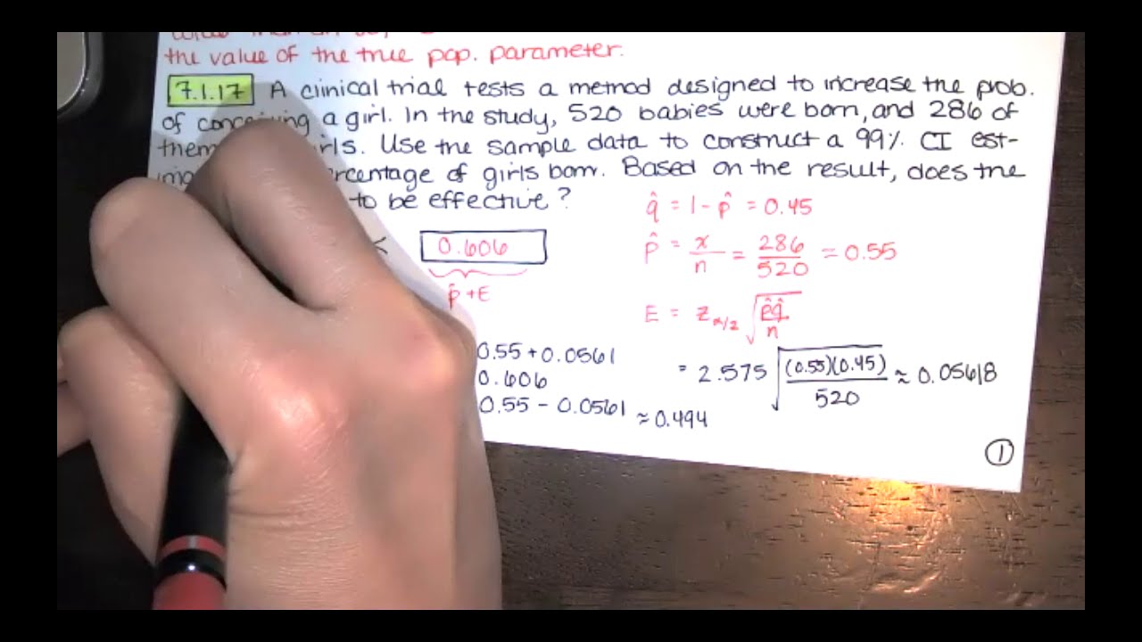 Problem 7.1.17 - Find a confidence interval estimate of a population ...