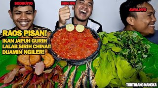 RAOS PISAN !! MUKBANG IKAN ASIN JAPUH   LALAPAN MENTAH SIRIH CHINA DAN DAUN LAMPENI DI JAMIN NGILER