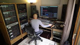 mixing mastering FCU track at the home studio on the rupert neve 5088 and using Moog Voyager filter