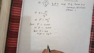 Prove that root 2  is a irrational number by method of contradiction #math #bsc #logic #proof