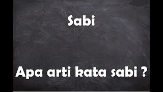 Apa Arti Kata Sabi Youtube