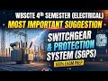 WBSCTE 4th Semester Electrical Diploma: Switchgear and Protection Most Important Suggestion 2026