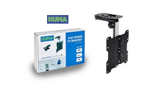 KUMA TV Wall Bracket - Flip Down Tilt Swivel Folding VESA Mount for Curved & Flat Screen TVs
