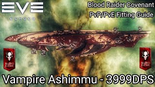 EVE Echoes - Old Legend - Blood Raider Faction Cruiser - Ashimmu PvP/PvE Fitting Guide - 3999DPS