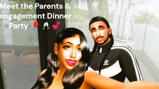 #Letsplay for rent /Ep 2/ Meet the parents & Engagement Dinner Party🎈 🥂💕🥰😍 /Sims4/