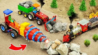 Diy tractor mini Bulldozer to making concrete road | Construction Vehicles, Road Roller #27