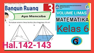 Bahas jawaban ayo mencoba halaman 142-143 buku matematika kelas 6
sd/mi tentang menghitung volume limas