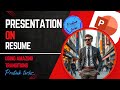 AMAZING PPT ON RESUME/ POWER POINT PRESENTATION/ EASY TO TRY #tutorial #powerpoint #design