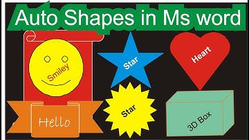 Auto Shapes In MS Word | How to Use Auto Shapes |