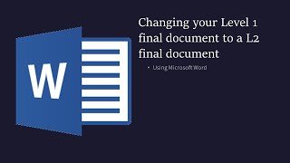 Word Processing Level 2 Final Document  (S Fitzpatrick)