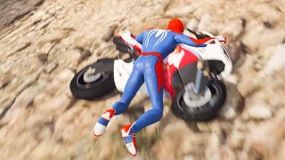 Gta 5 - Spiderman Cliff Stunts Jumps/Fails (Euphoria Ragdolls)