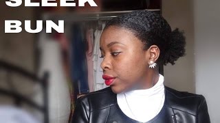 How to do an easy sleek bun | chignon plaqué simple