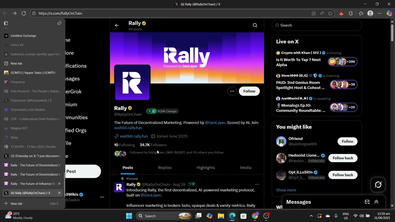 Rally Fun Airdrop - New Infofi Platform. Only Few Members.