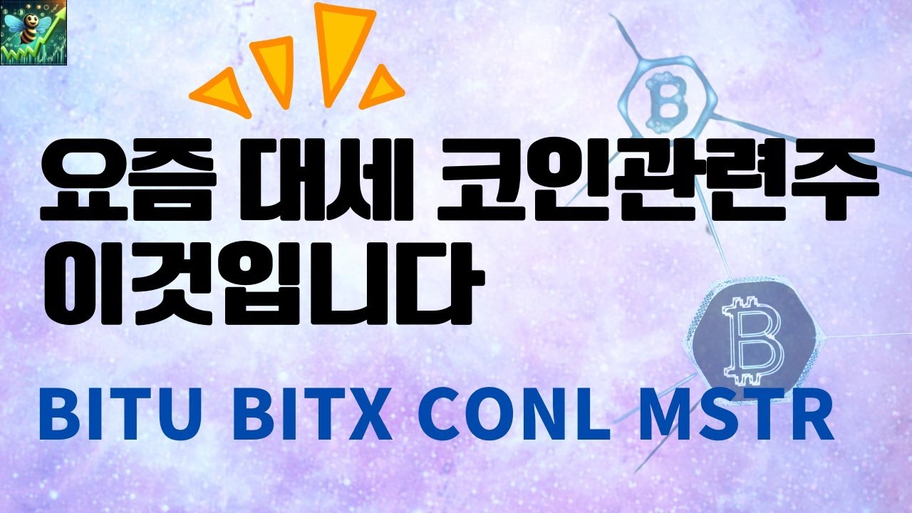코인관련주, 이 종목 주목합시다 / 코인베이스 코닐 mstx mstr ethu 이더리움 이더유 비트코인 bitx bitu ...